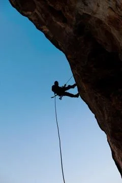 Climber on the rock Stock Photos