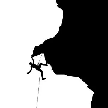 Climber in rocks 03 Stock Illustration