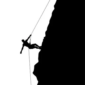 Climber in rocks 03 Stock Illustration