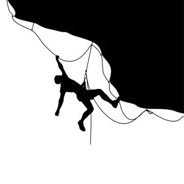 Climber silhouette image Stock Illustration