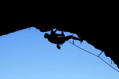 Climber silhouette Stock Photos