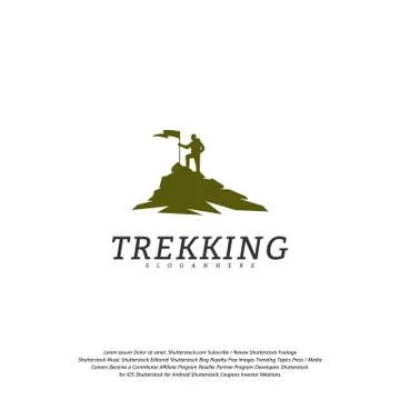 Climber vector logo template. Outdoor activity symbol logo Stock Illustration