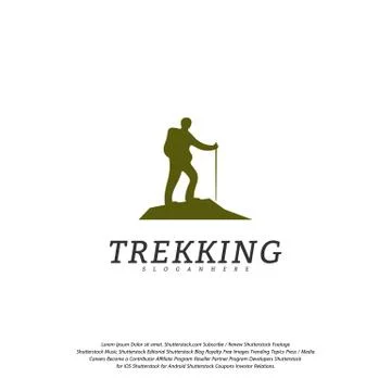 Climber vector logo template. Outdoor activity symbol logo Stock Illustration