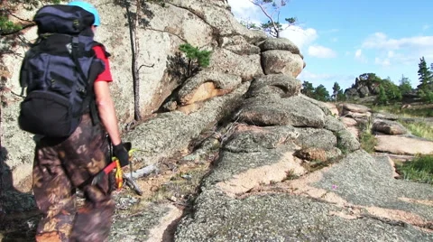 Climber On The Wall 스톡 동영상 47800362