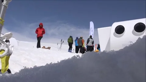 Climbers on the basis of a transit in the mountains, preparing to climb. Stock Footage 69102045
