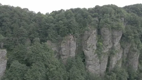 Climbers on a ferrata Stock Footage 232371589