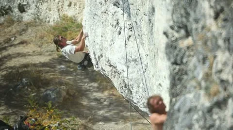 Climbers Stock Footage 12396811