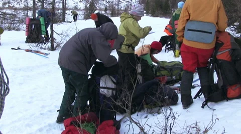 Climbers Getting Ready To Go Stock Footage 48592875
