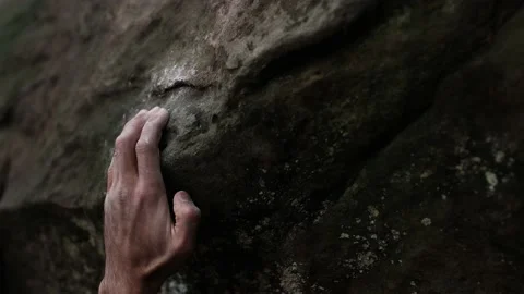 Climber's hands close-up, athlete's fall Stock Footage 169815791