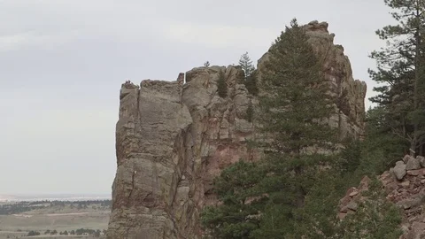 Climbers preparing in Eldorado Canyon Boulder Colorado Stock Footage 76413201
