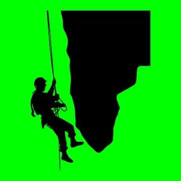 Climbers Quest Dynamic Silhouette Set for Adventure Designs Stock Illustration
