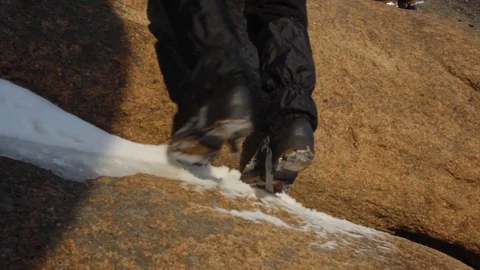 The climbers on the rock Stock Footage 83674293
