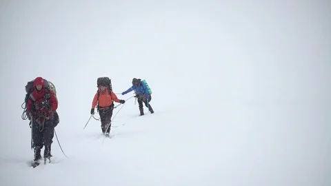 Climbers Team Stock Footage 87274942