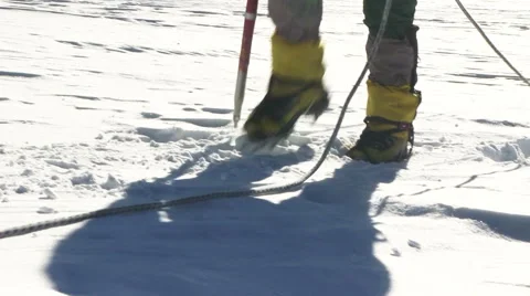 Climbers walk Stock Footage 46733226