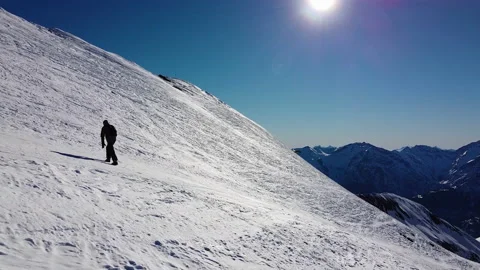 Climbers Walking Up Mountain Expedition Stock Footage 194213579