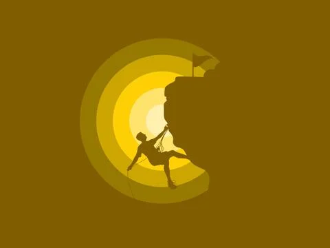 Climbing Activity Stock Illustration