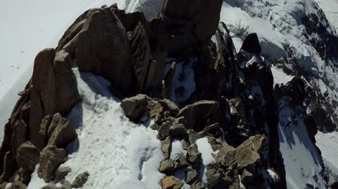 Climbing Aiguille du Midi Stock Footage 65373416