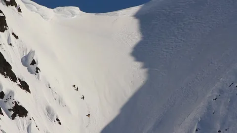 Climbing Alaska mountain 4 Stock Footage 141264966