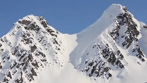 Climbing Alaska mountain 5 Stock Footage 141264923