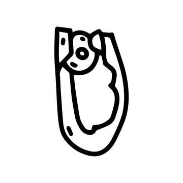 Climbing ascender line vector doodle simple icon Illustrazione stock