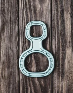 Climbing belay device. Stock Photos