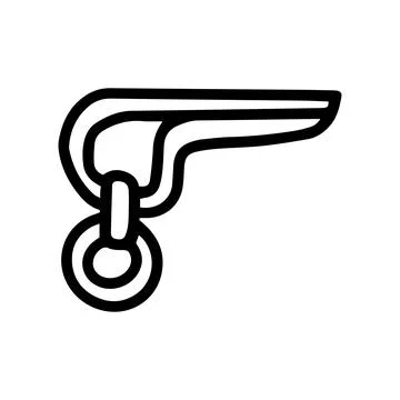 Climbing bolt line vector doodle simple icon Stock Illustration