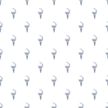 Climbing bolt piton rock gear seamless pattern background Stock Illustration