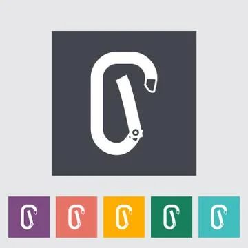 Climbing carabiner Stock Illustration