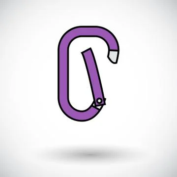 Climbing carabiner Stock Illustration
