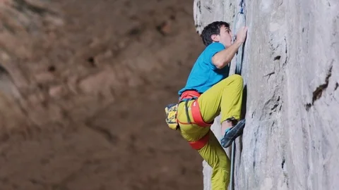 Climbing in a cave Stock Footage 101446682
