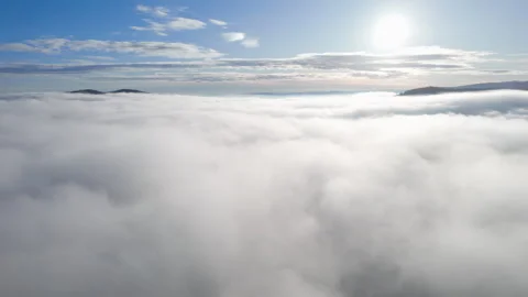 Climbing in clouds Stock Footage 274841860
