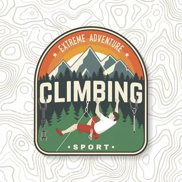 Climbing Club badge, logo Patch. Vector. Concept for shirt or logo, print, stamp イラスト素材