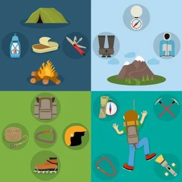 Climbing design concept Stock Illustration
