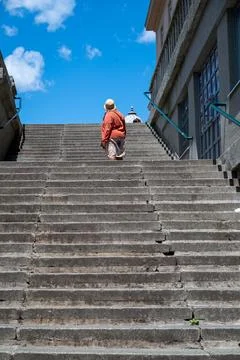 Climbing the Endless Steps Stock Photos