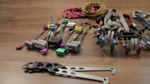 Climbing equipment Stock Footage 59560256