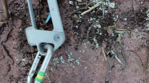 Climbing Equipment Pan Stock Footage 47234969