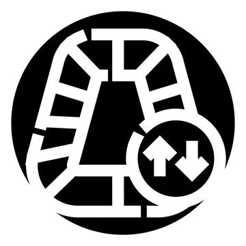 Climbing frame with up and down arrows icon Illustrazione stock
