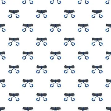 Climbing harness accessory equipment seamless pattern background Stock Illustration