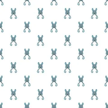 Climbing harness equipment seamless pattern for outdoor sports Stock Illustration