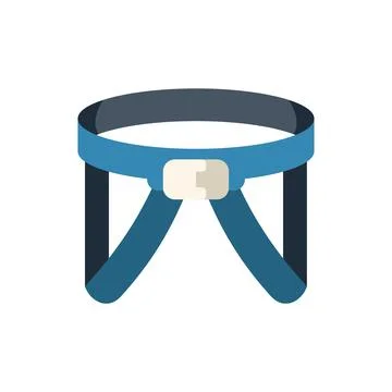 Climbing harness keeping you safe on a mountain wall Stock Illustration