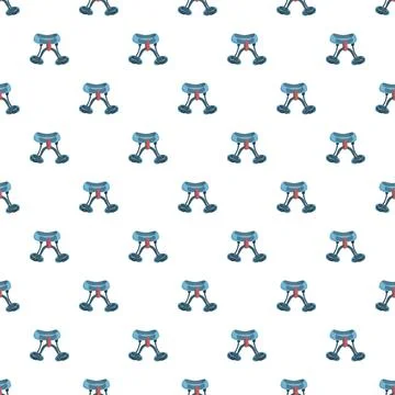 Climbing harness seamless pattern repeating safety gear Stock Illustration