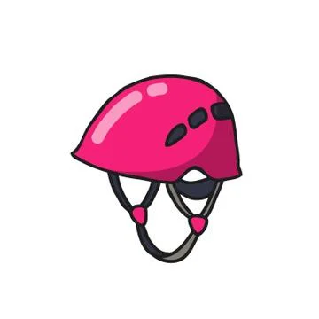 Climbing helmet doodle icon, vector illustration Stock Illustration
