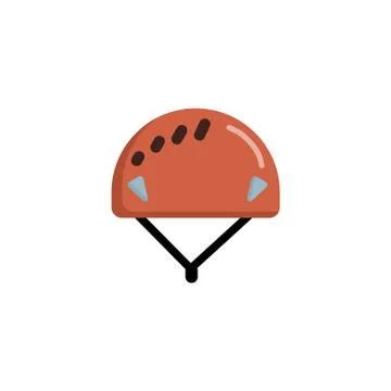 Climbing helmet flat icon. Vector isolated illustration Stock Illustration