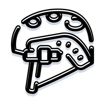 Climbing helmet protecting head during outdoor sports Stock Illustration