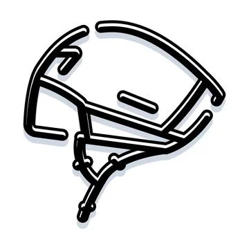Climbing helmet protecting head during outdoor activity Иллюстрация