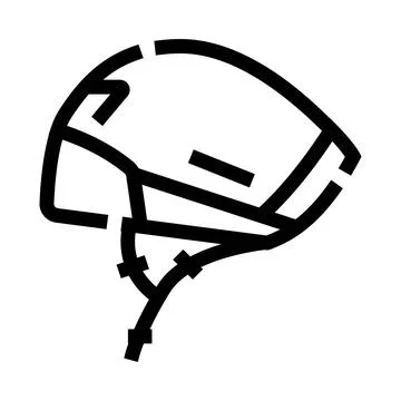 Climbing helmet protecting head during extreme sport activity Иллюстрация