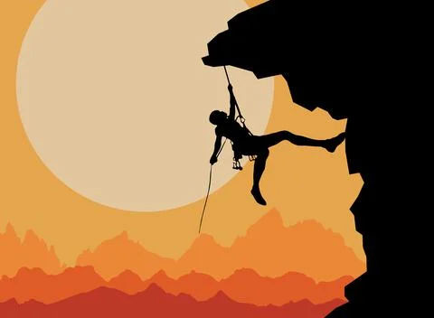 Climbing higher Stock Illustration