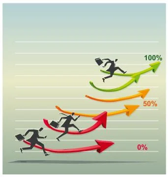 Climbing to higher profits 库存插图