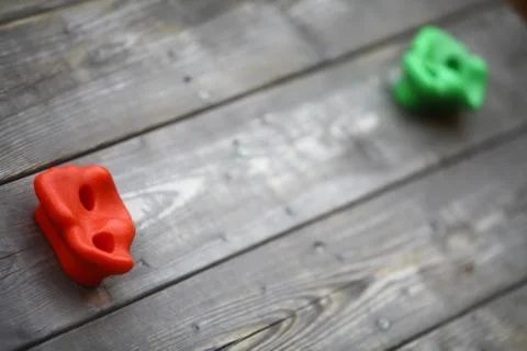 Climbing holds Stock Photos