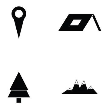 Climbing icon set Illustrazione stock